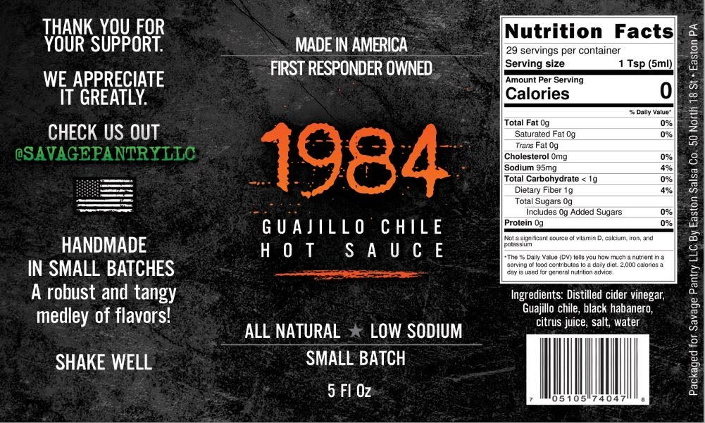 1984 Guajillo Chile Hot Sauce