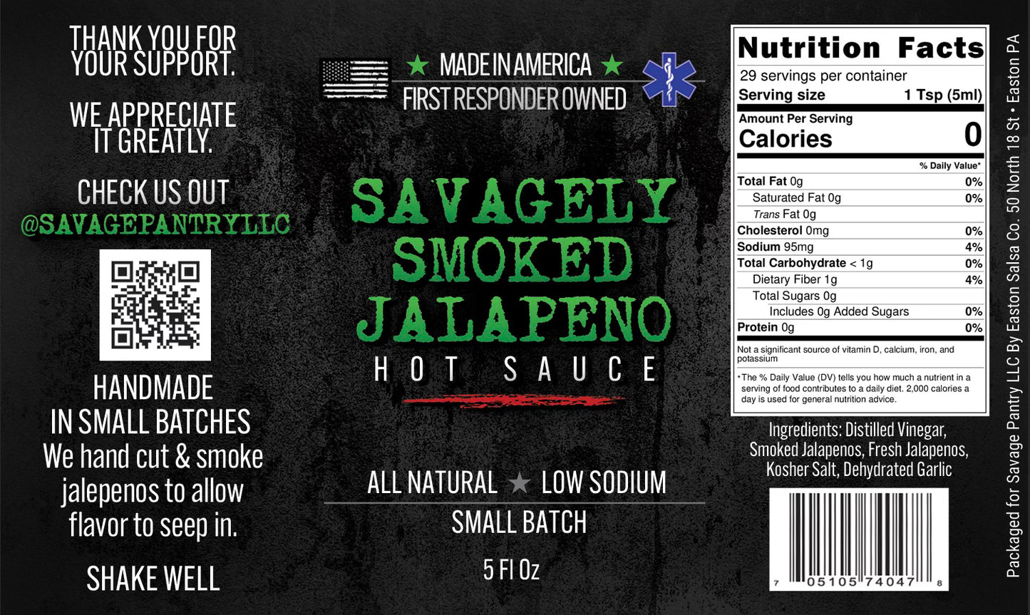 Savagely Smoked Jalapeno Hot Sauce