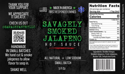 Savagely Smoked Jalapeno Hot Sauce